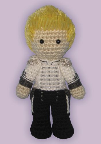Crocheted doll amigurumi Anatole from Great Comet