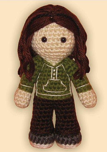 Crocheted doll amigurumi Bella Swan from Twilight