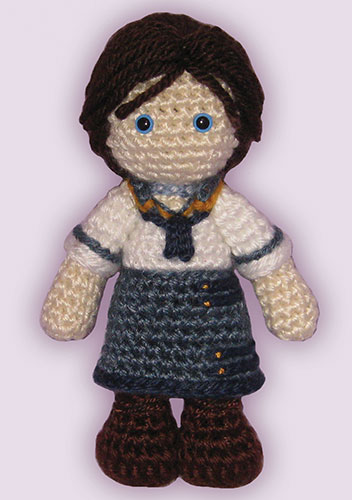 Crocheted doll amigurumi Elizabeth from Bioshock Infinite
