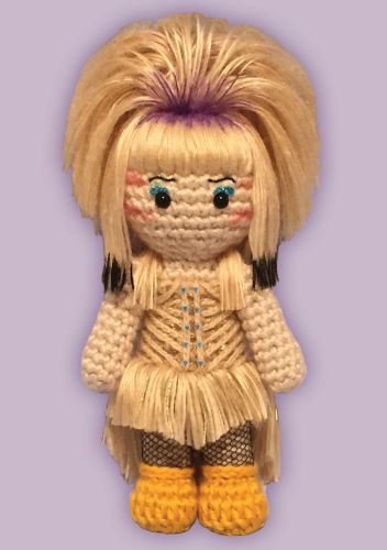 Crocheted doll amigurumi Wig Dress Hedwig from Hedwig and the Angry Inch
