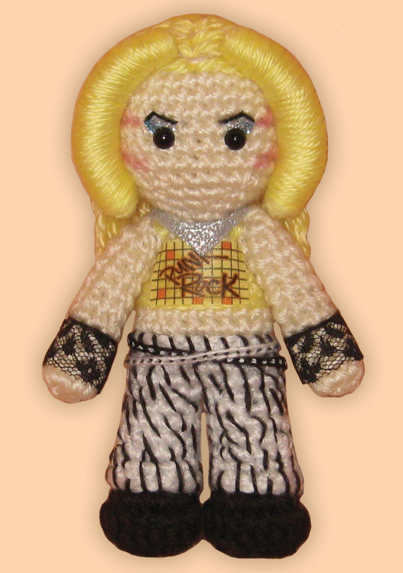 Crocheted doll amigurumi Punk Rock Hedwig from Hedwig and the Angry Inch