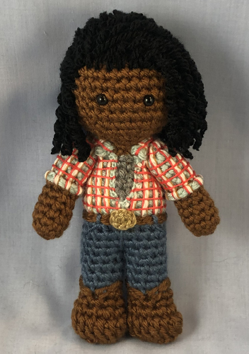Crocheted doll amigurumi Laurey Williams from Oklahoma!