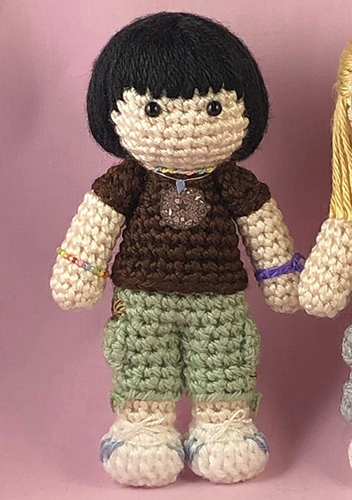 Crocheted doll amigurumi Maya Ishii-Peters from Pen15