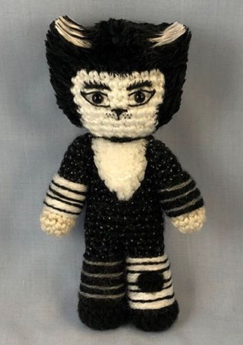 Crocheted doll amigurumi Mr. Mistoffelees from Cats