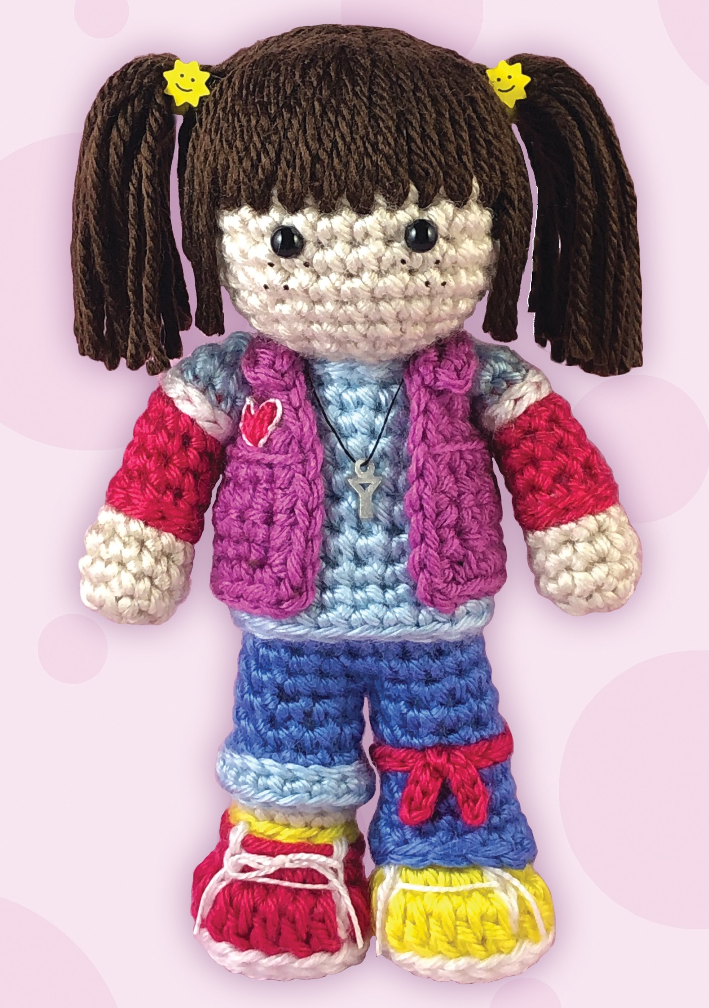 Crocheted doll amigurumi Punky Brewster from Punky Brewster