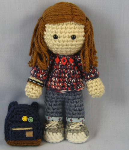 Crocheted doll amigurumi Zoe Murphy from Dear Evan Hansen