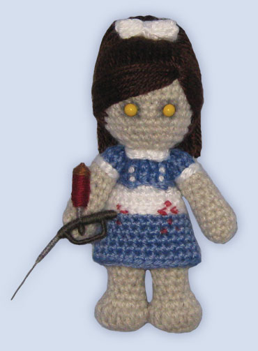 Crocheted doll amigurumi Little Sister from Bioshock 2