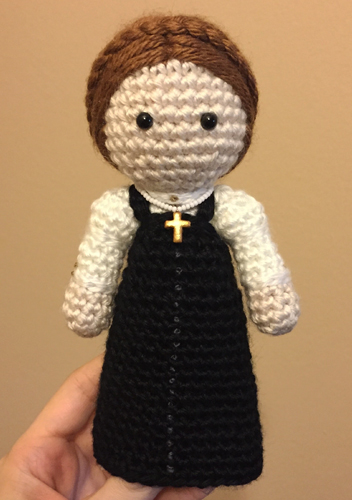Crocheted doll amigurumi Mary from Great Comet