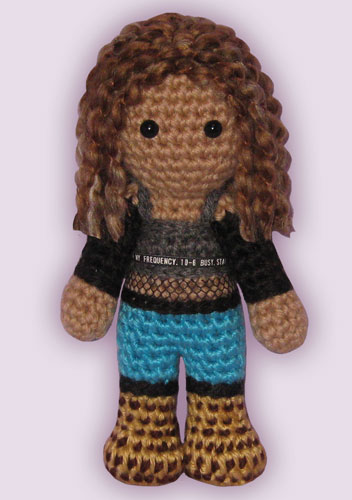 Crocheted doll amigurumi Mimi Marquez from Rent