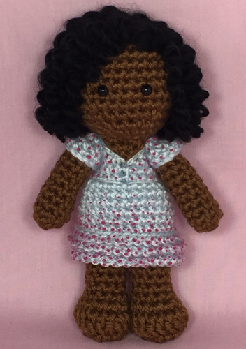 Crocheted doll amigurumi Nabulungi from Book of Mormon