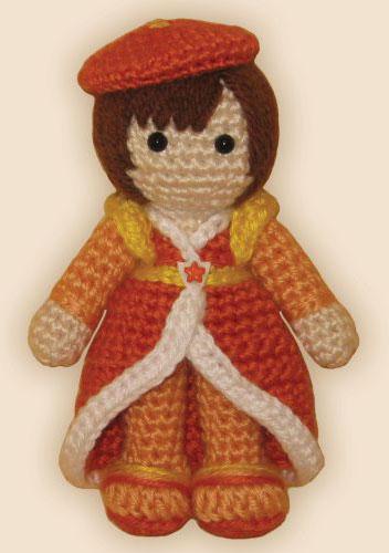 Crocheted doll amigurumi Lala Orange from Rainbow Brite