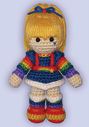 Crocheted doll amigurumi Rainbow Brite from Rainbow Brite