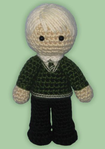 Crocheted doll amigurumi Scorpius Malfoy from Harry Potter and the Cursed Child