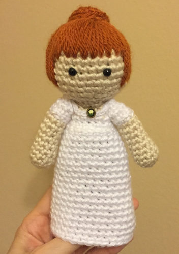 Crocheted doll amigurumi Sonya from Great Comet