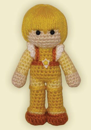 Crocheted doll amigurumi Canary Yellow from Rainbow Brite