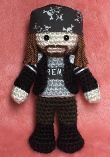 Crocheted doll amigurumi Yitzhak from Hedwig and the Angry Inch