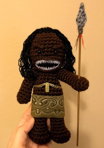 Crocheted doll amigurumi Zuni Fetish Doll from Trilogy of Terror